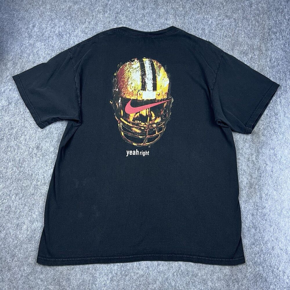 Vtg 90's Nike Men's Graphic T-Shirt The Meek Shall Inherit The Earth USA Size L